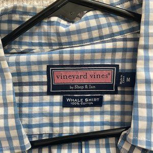 Vineyard Vines Plaid Whale Shirt Size M